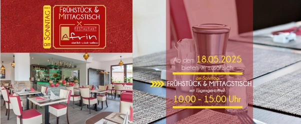Frühstück / Mittagstisch im Restaurant Afrin Frühstück / Mittagstisch